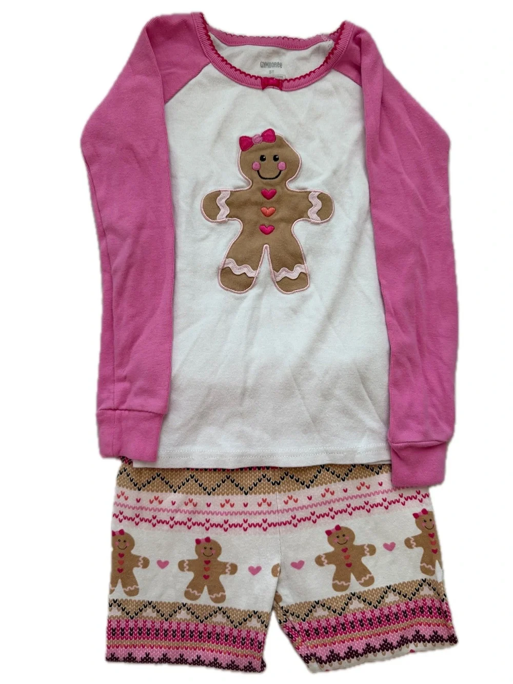 Gymboree Gingerbread Girl 2-Piece Gymmies Pajamas Size 5T – VGUC